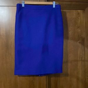 Jcrew No. 2 wool pencil skirt in royal blue
